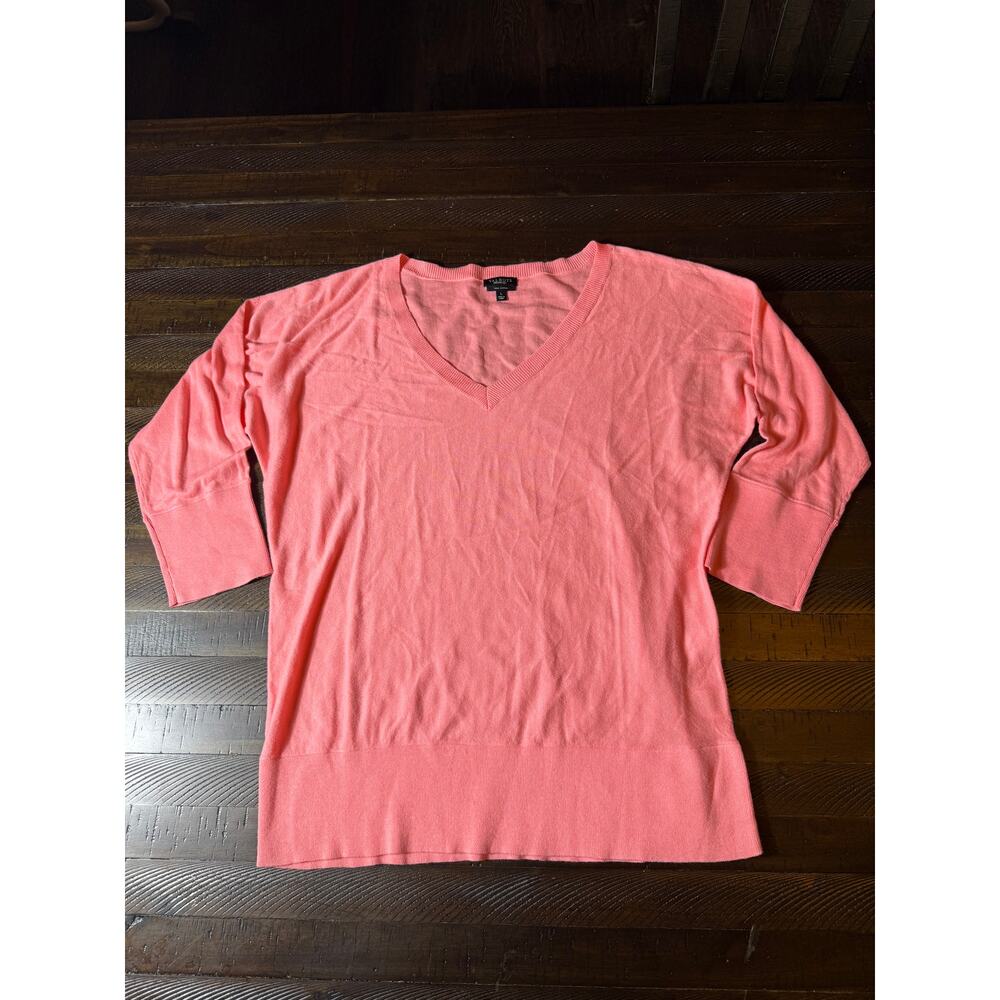 Womens Talbots Sweater Pima Cotton Pink Super Soft Size Large